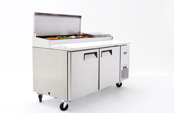 Atosa MPF8202GR 67" Refrigerated Pizza Prep Table Two-section