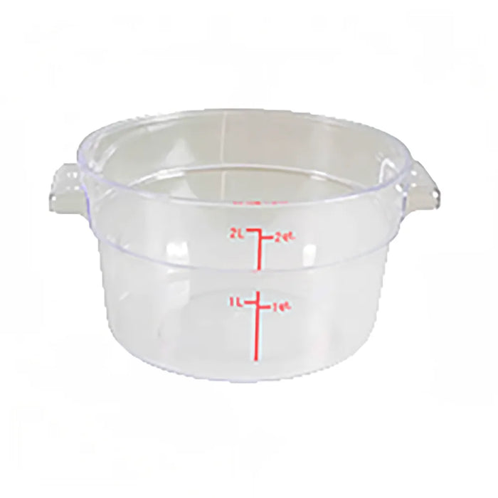 Thunder Group PLRFT302PC 2 qt Round Food Storage Container - Polycarbonate, Clear