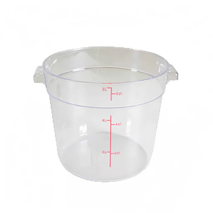 Thunder Group PLRFT306PC 6 qt Round Food Storage Container - Polycarbonate, Clear