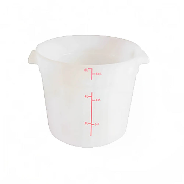 Thunder Group PLRFT306PP 6 qt Round Food Storage Container - Polypropylene, White