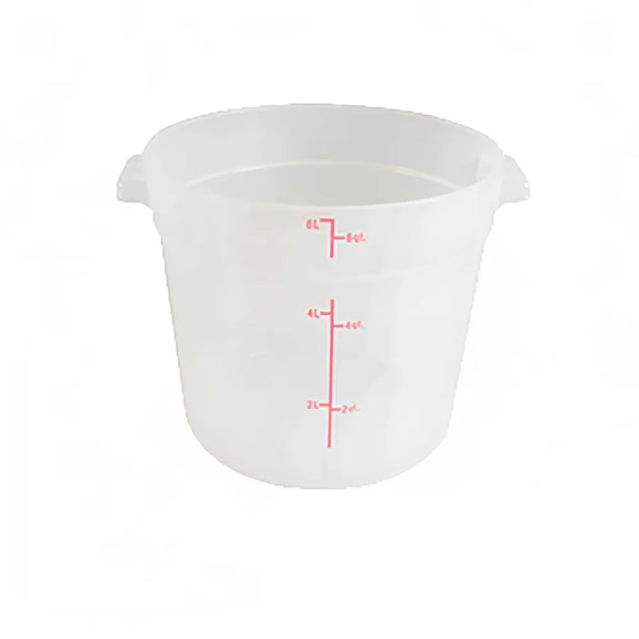 Thunder Group PLRFT306TL 6 qt Round Food Storage Container - Polypropylene, Translucent