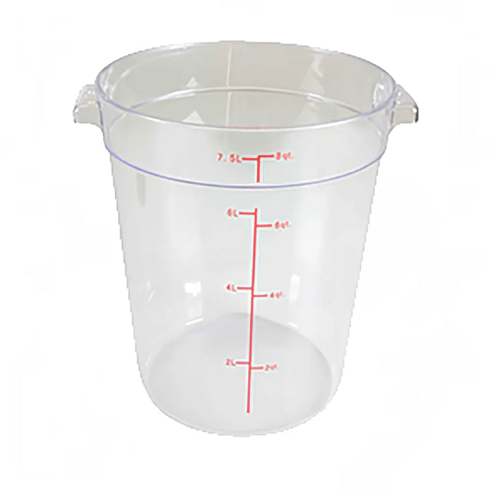 Thunder Group PLRFT308PC 8 qt Round Food Storage Container - Polycarbonate, Clear