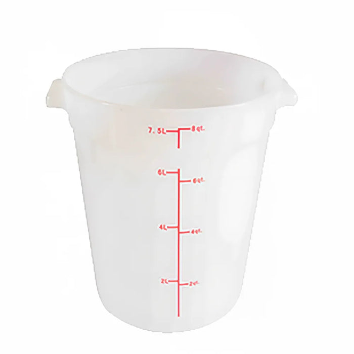 Thunder Group PLRFT308PP 8 qt Round Food Storage Container - Polypropylene, White