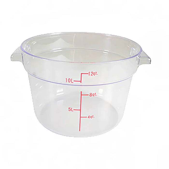 Thunder Group PLRFT312PC 12 qt Round Food Storage Container - Polycarbonate, Clear