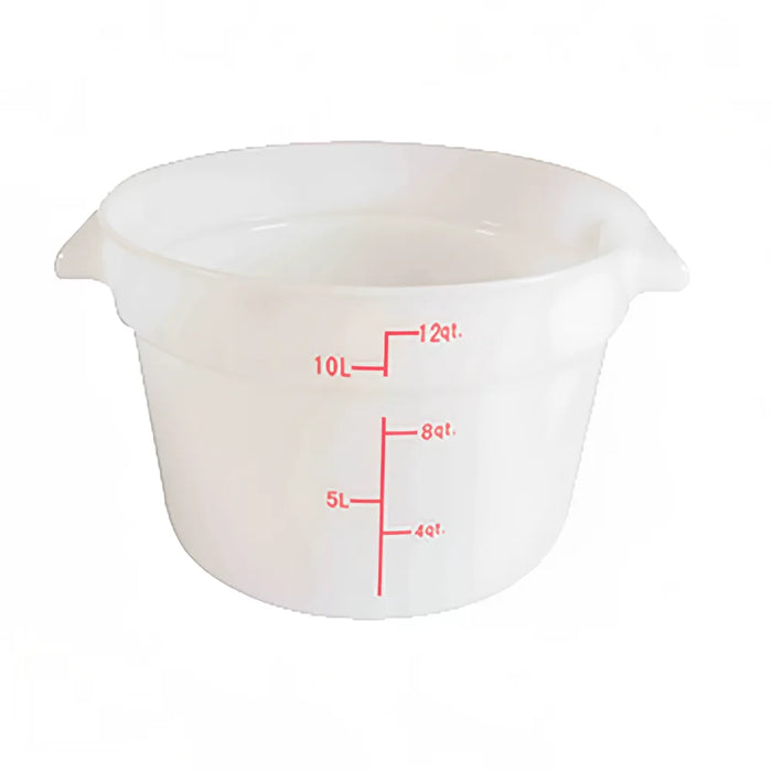 Thunder Group PLRFT312PP 12 qt Round Food Storage Container - Polypropylene, White