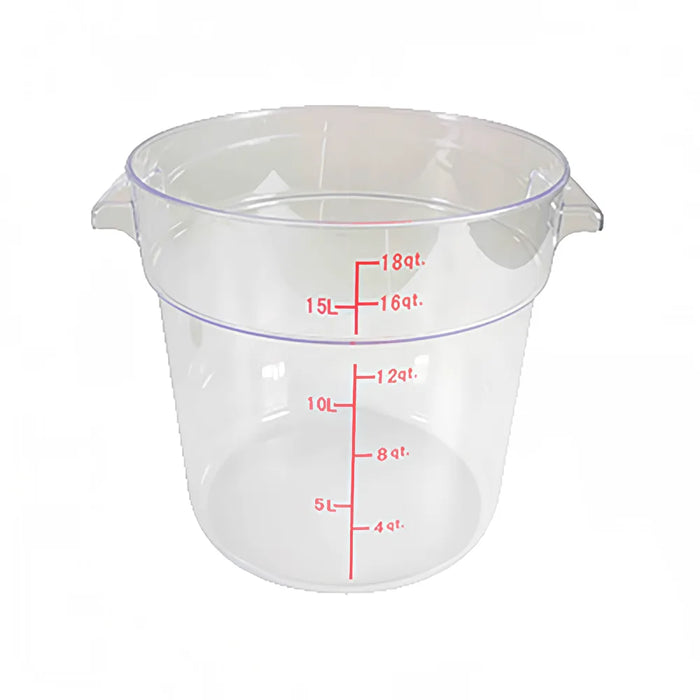 Thunder Group PLRFT318PC 18 qt Round Food Storage Container - Polycarbonate, Clear