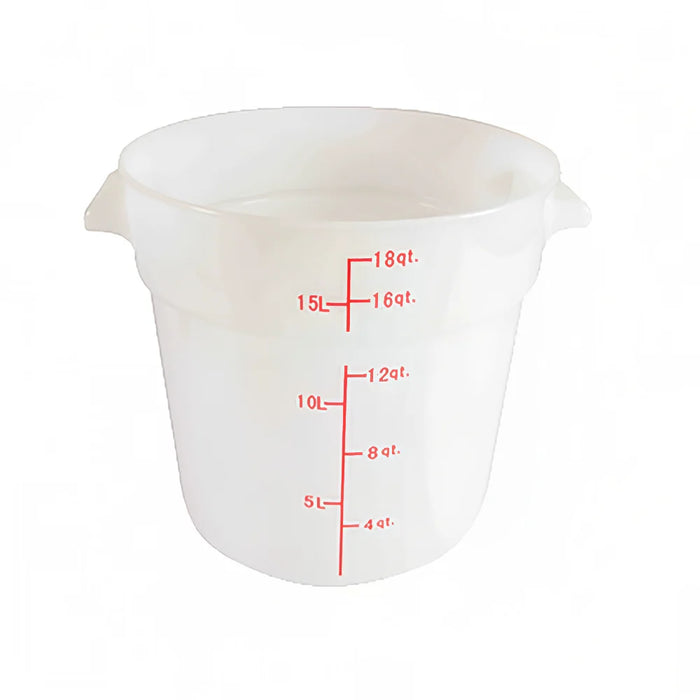 Thunder Group PLRFT318PP 18 qt Round Food Storage Container - Polypropylene, White