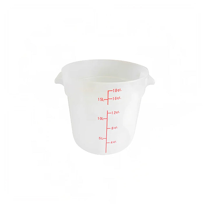 Thunder Group PLRFT318TL 18 qt Round Food Storage Container - Polypropylene, Translucent