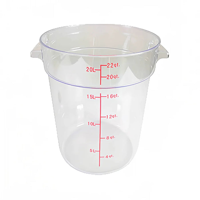 Thunder Group PLRFT322PC 22 qt Round Food Storage Container - Polycarbonate, Clear