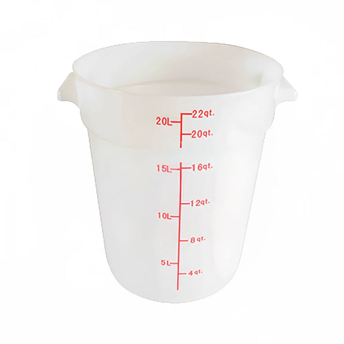 Thunder Group PLRFT322PP 22 qt Round Food Storage Container - Polypropylene, White