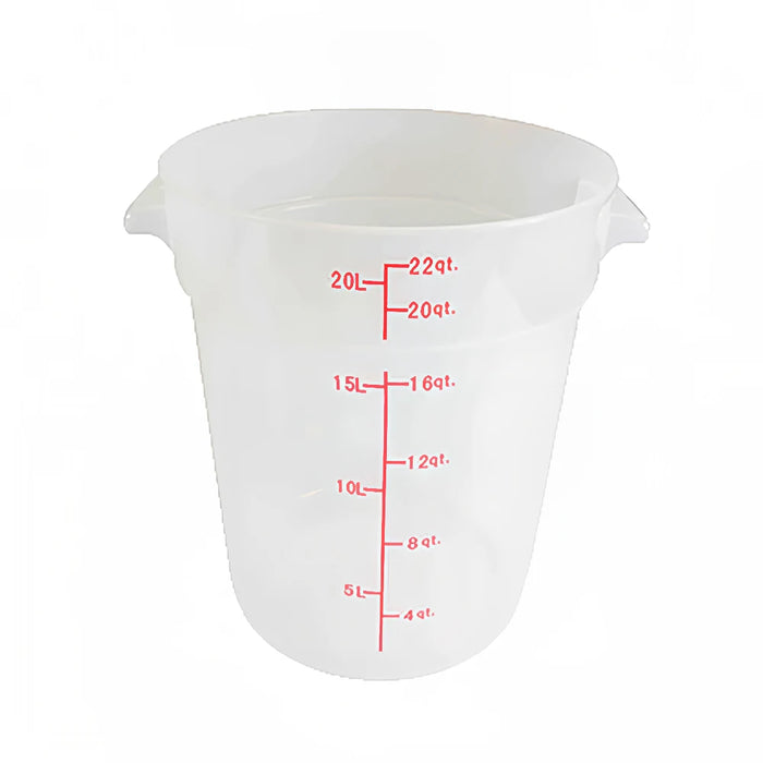 Thunder Group PLRFT322TL 22 qt Round Food Storage Container - Polypropylene, Translucent