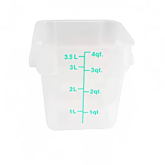 Thunder Group PLSFT004TL 4 qt Square Food Storage Container - Polypropylene, Translucent