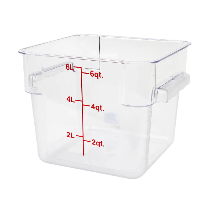 Thunder Group PLSFT006PC 6 qt Square Food Storage Container - Clear