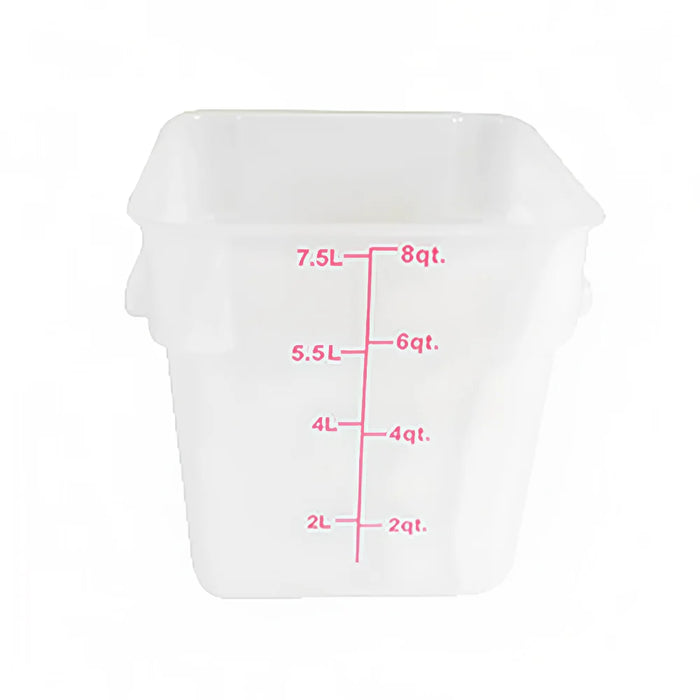 Thunder Group PLSFT008TL 8 qt Square Food Storage Container - Polypropylene, Translucent