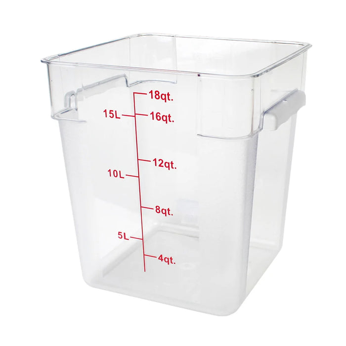 Thunder Group PLSFT018PC 18 qt Square Food Storage Container - Clear