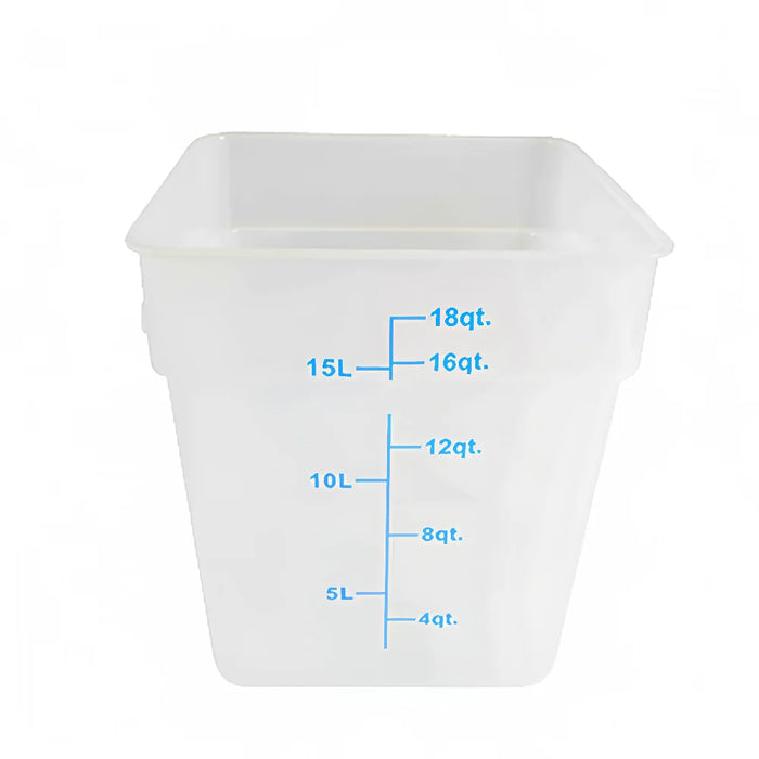 Thunder Group PLSFT018TL 18 qt Square Food Storage Container - Polypropylene, Translucent