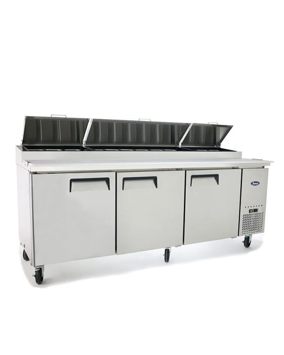 Atosa MPF8203GR 93" Refrigerated Pizza Prep Table Three-section