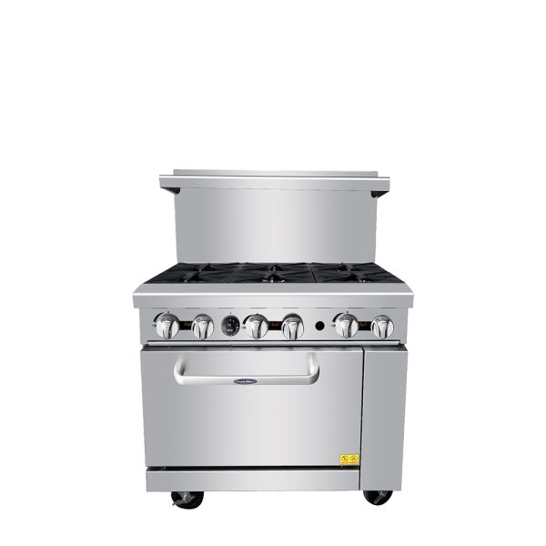 CookRite AGR-6B, 219,000 Btu Restaurant Range, 6 Burner, Standard Oven