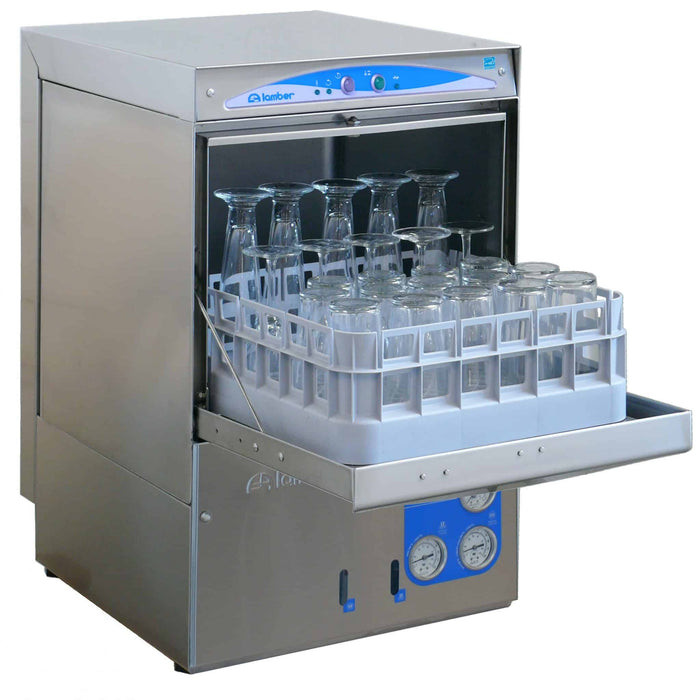 Lamber DSP3, 30 Rack/Hr Undercounter Glass Washer, High Temperature Sanitizing w/ Booster