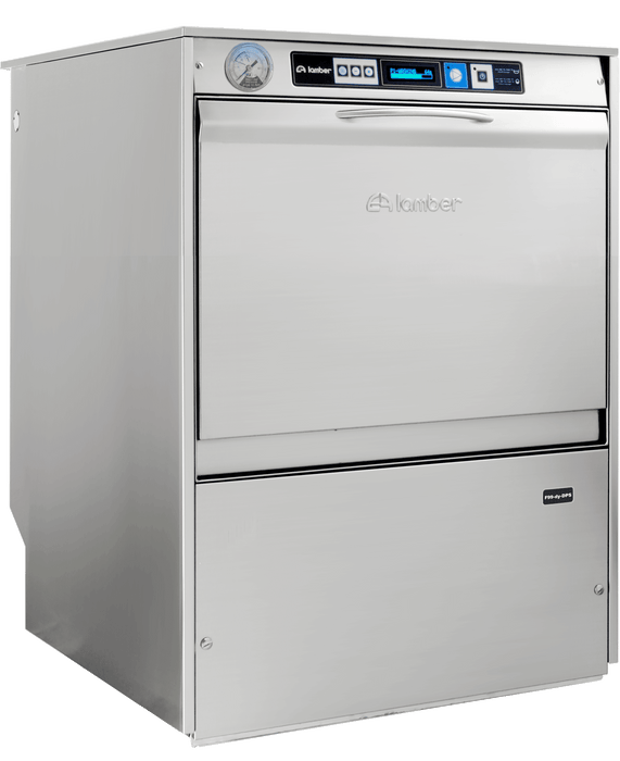 Lamber F99DYPS, 30 Racks/Hr High Temperature Undercounter Dishwasher w/ Drain & Chemical Pumps