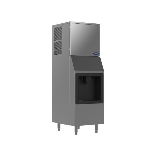 Atosa HD350-AP-161, 350 Lb Air Cooled Half Cube Hotel Ice Machine & Dispenser, 160 Lb Storage