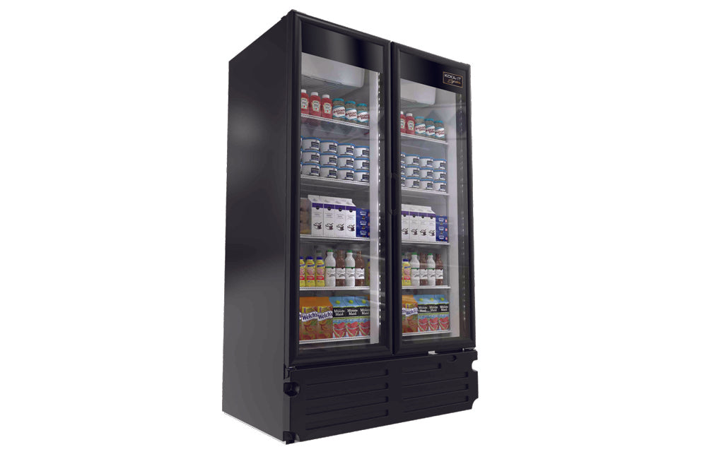 Kool-It LX-40RB - 47.1" Double Glass Door Display Cooler - 37.4 Cu. Ft.