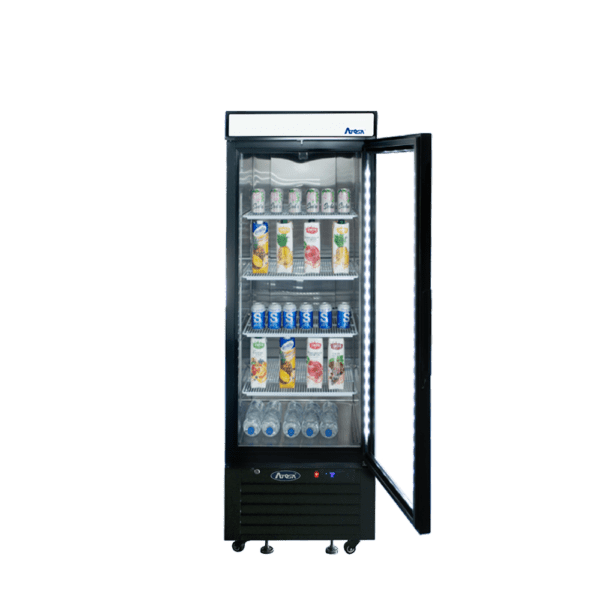 Atosa MCF8726GR — Black Cabinet One (1) Glass Door Merchandiser Cooler