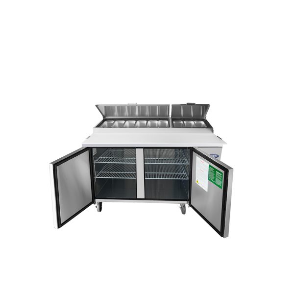 Atosa MPF8202GR 67" Refrigerated Pizza Prep Table Two-section