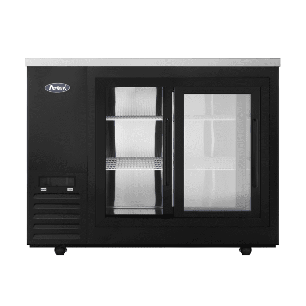 Atosa SBB48SGGRAUS2 48" Back Bar Cooler Shallow Depth Sliding Doors