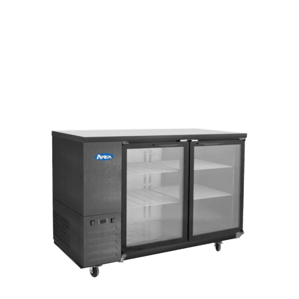 Atosa SBB59GGRAUS2 59" Back Bar Cooler Shallow Depth Two-section Black