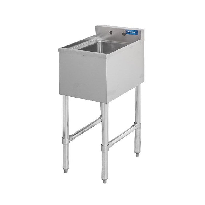 Sapphire SMBS-1 14" Stainless Steel 10" x 14" x 10" Bowl Size One Compartment Underbar Sink