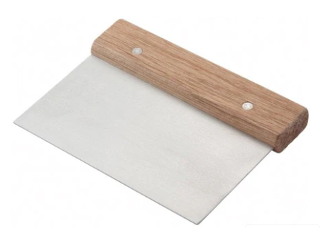 Winco Stainless Steel Scraper With Wooden Handle