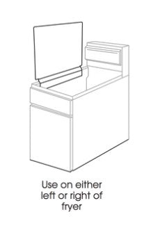 Winco Stainless Steel Fryer Splashguard