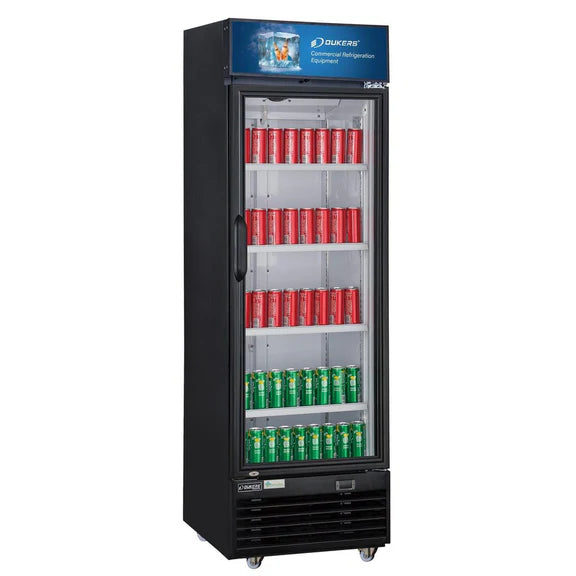 Duckers DSM-12R Commercial Single Glass Swing Door Merchandiser Refrigerator