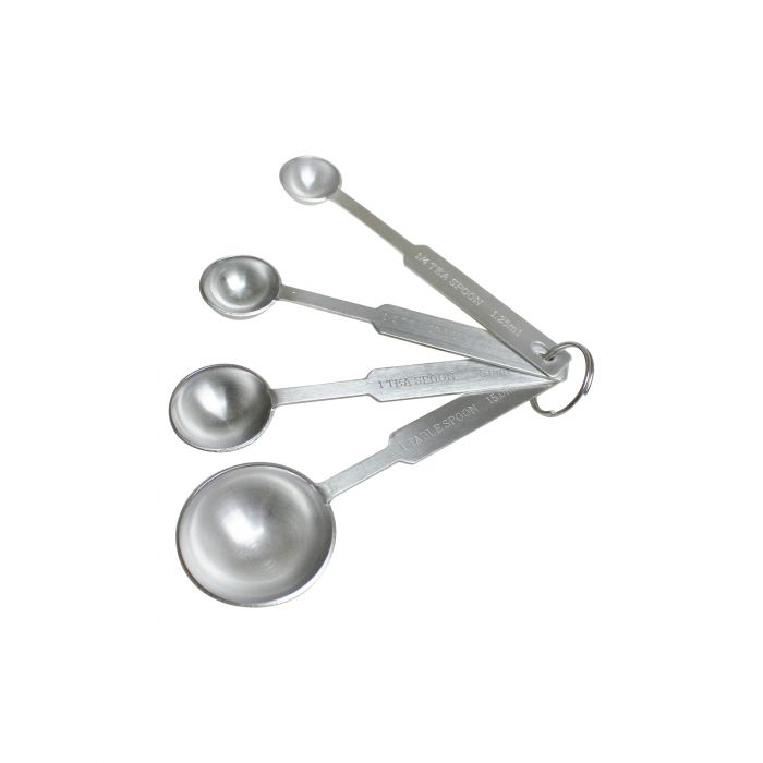 Thunder Group SLMC2416 Measuring Spoon Set 4 Measure Sizes Per Set: 1/4 Tsp. 1/2 Tsp.