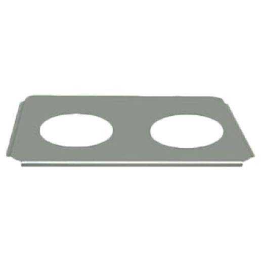 Thunder Group SLPHAP066 Adapter Plate For Round Inserts Two 6-1/2" Openings