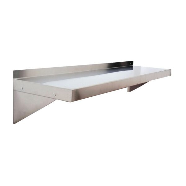 MixRite 12" Solid Stainless Steel Wall Mount Shelf (Various Sizes)